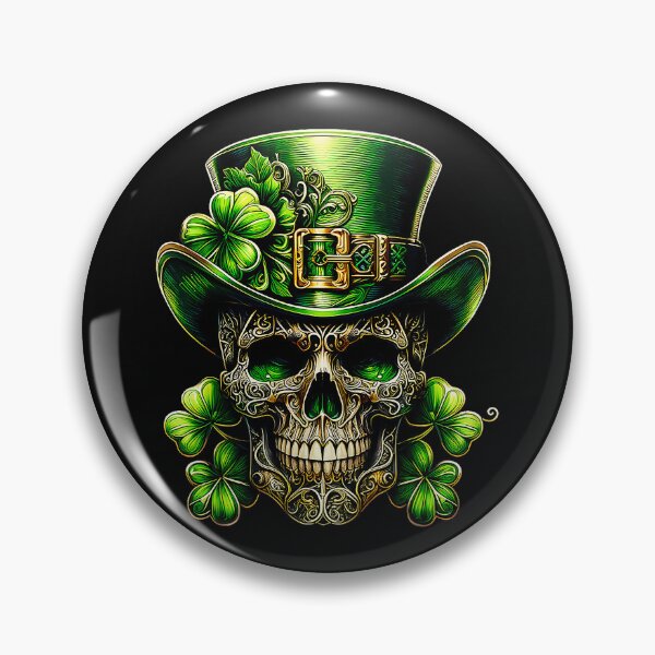 Item preview, St Patricks Day Skull Irish Holiday Celebration designed and sold by SanTiOmal.