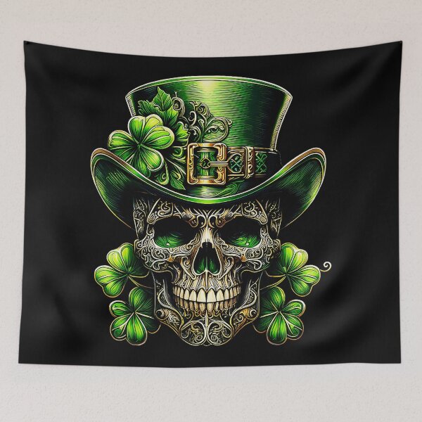 Item preview, St Patricks Day Skull Irish Holiday Celebration designed and sold by SanTiOmal.