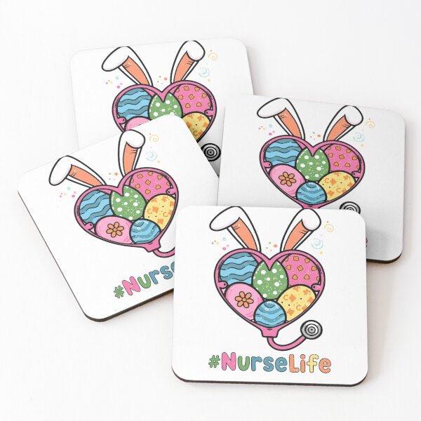 Item preview, Cute Easter Nurse Heart – Kawaii Nurse Life Bunny Design designed and sold by PixelVibe782.