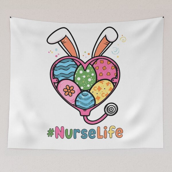 Item preview, Cute Easter Nurse Heart – Kawaii Nurse Life Bunny Design designed and sold by PixelVibe782.
