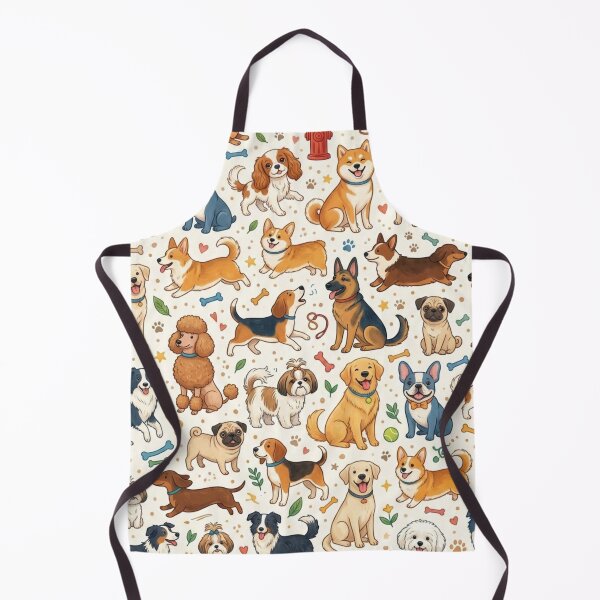Item preview, Cute Dogs Pattern | Adorable Puppy Cartoon Seamless Design designed and sold by flowerpower999.