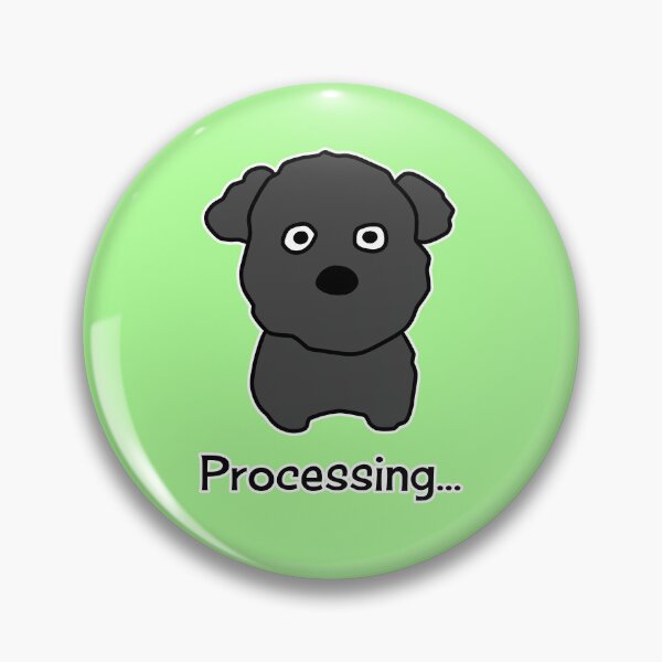 Item preview, Funny Processing Black Puppy kawaii Dog Art designed and sold by ubborn.
