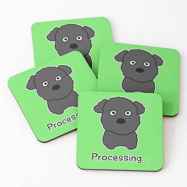 Item preview, Funny Processing Black Puppy kawaii Dog Art designed and sold by ubborn.