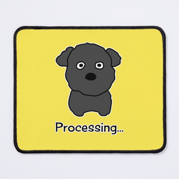 Item preview, Funny Processing Black Puppy kawaii Dog Art designed and sold by ubborn.