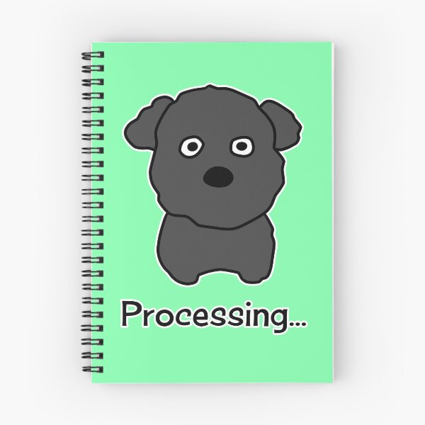 Item preview, Funny Processing Black Puppy kawaii Dog Art designed and sold by ubborn.
