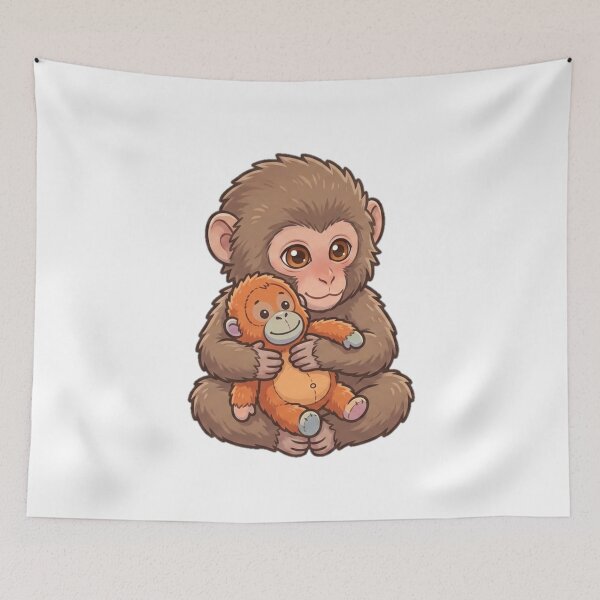 Item preview, Panchi-kun the Baby Macaque Hugging Plush Orangutan – Viral Cute Monkey Comfort Story | Punch monkey  designed and sold by Fandom Universe.
