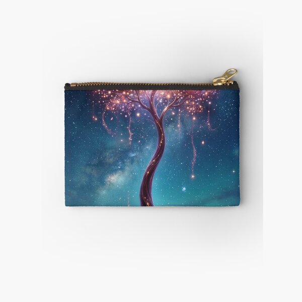 Item preview, Cosmic Light Tree – Magical Galaxy Fantasy Landscape designed and sold by Herzbaumatelier.