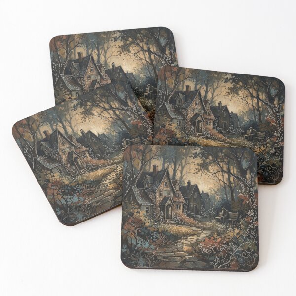 Item preview, Whimsical Cottages in a Magical Garden designed and sold by Beyond The Canvas.