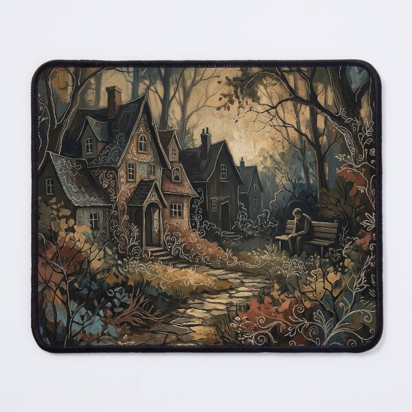 Item preview, Whimsical Cottages in a Magical Garden designed and sold by Beyond The Canvas.