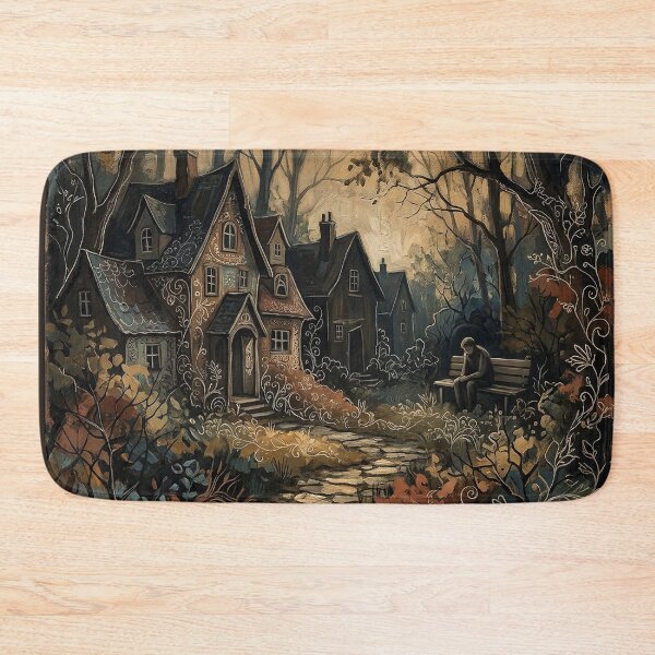 Item preview, Whimsical Cottages in a Magical Garden designed and sold by Beyond The Canvas.