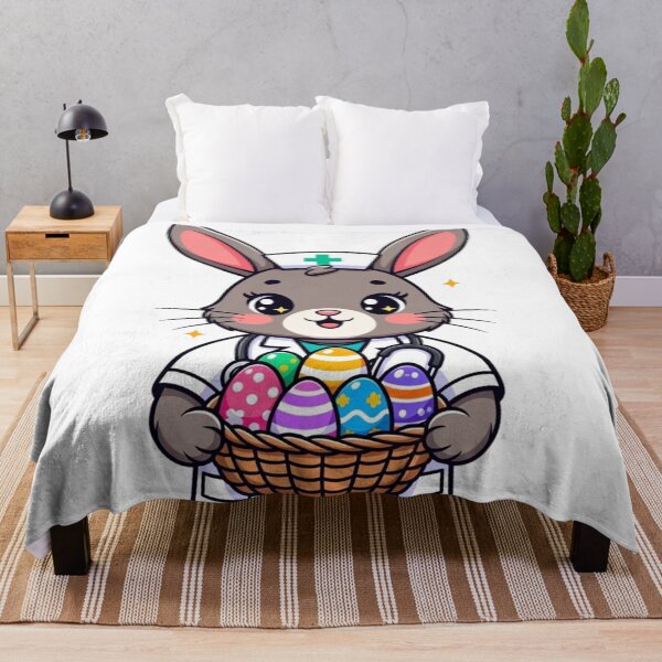 Item preview, Cute Easter Nurse Bunny with Eggs – Kawaii Medical Bunny Illustration designed and sold by PixelVibe782.