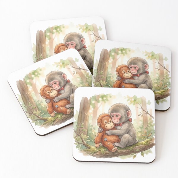 Item preview, Panchi-kun the Baby Macaque Hugging Plush Orangutan – Viral Cute Monkey Comfort Story Sticker designed and sold by Fandom Universe.
