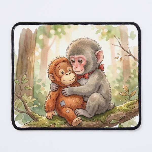 Item preview, Panchi-kun the Baby Macaque Hugging Plush Orangutan – Viral Cute Monkey Comfort Story Sticker designed and sold by Fandom Universe.