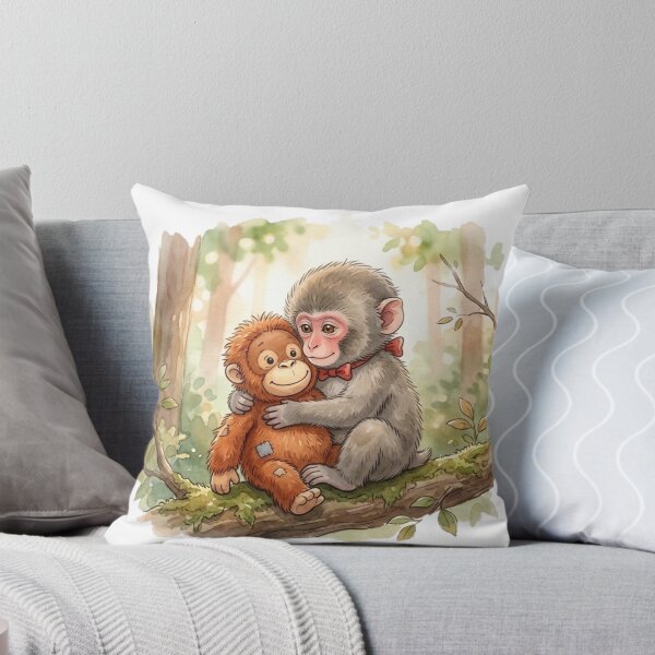 Item preview, Panchi-kun the Baby Macaque Hugging Plush Orangutan – Viral Cute Monkey Comfort Story Sticker designed and sold by Fandom Universe.