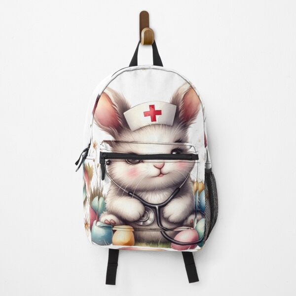 Item preview, Vintage Easter Nurse Bunny – Retro Pastel Bunny Illustration designed and sold by PixelVibe782.