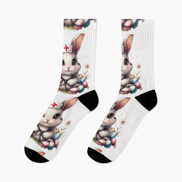 Item preview, Vintage Easter Nurse Bunny – Retro Pastel Bunny Illustration designed and sold by PixelVibe782.