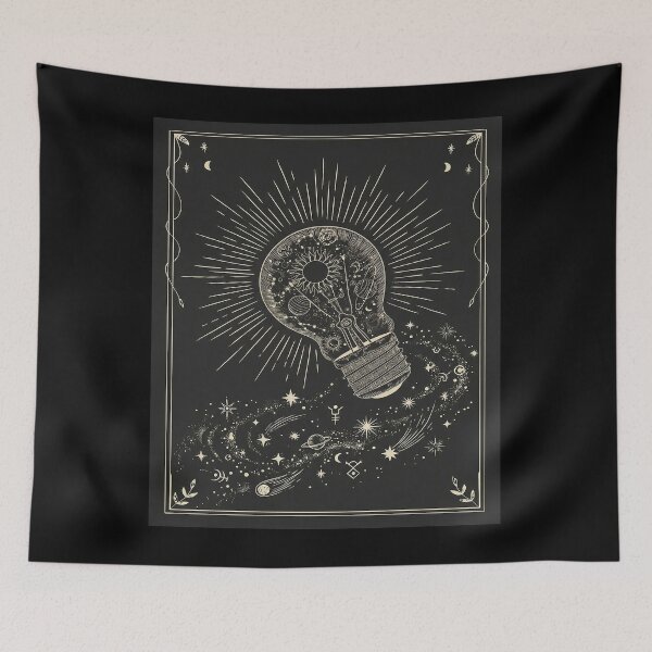 Item preview, Cosmic Light Bulb Illustration designed and sold by ChiqueAvenue.