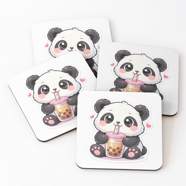 Item preview, Cute Panda Drinking Bubble Tea Sticker – Kawaii Panda Boba Tea Cartoon, Funny Chubby Panda Aesthetic Sticker designed and sold by irfanshikh.
