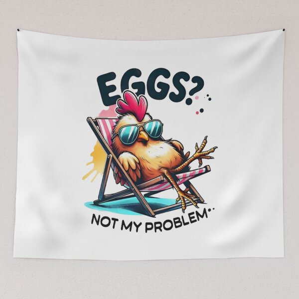 Item preview, Eggs Not My Problem - cute funny chicken design for & mugs PNG, Funny Chicken Easter Design, Sublimation funny designed and sold by Jeffasmooren.
