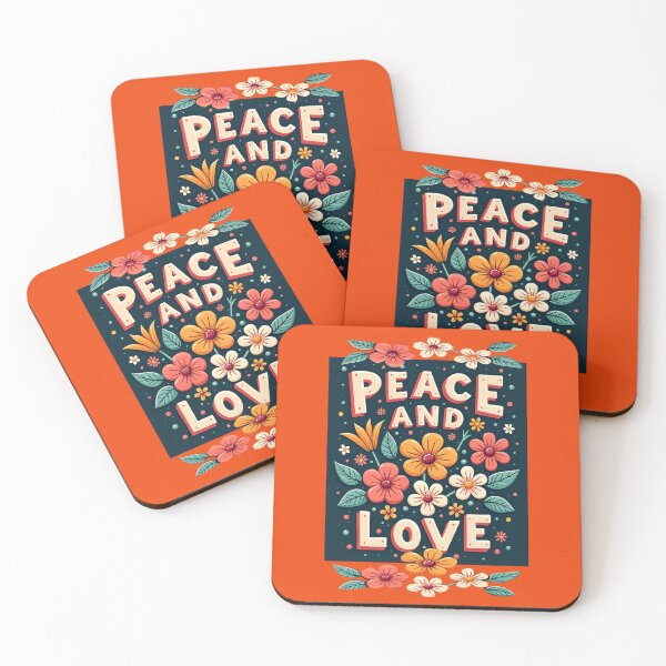 Item preview, Copy of Peace, love and flowers {red background} designed and sold by Faerieglen.