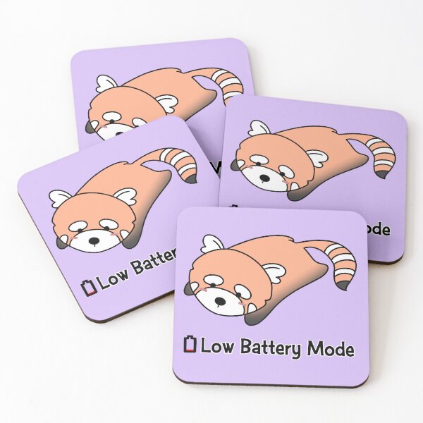Item preview, Lazy Red Panda - Low Battery Mode Sploot Illustration designed and sold by ubborn.