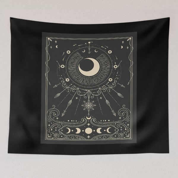 Item preview, Celestial Moon and Stars Oracle Art designed and sold by ChiqueAvenue.