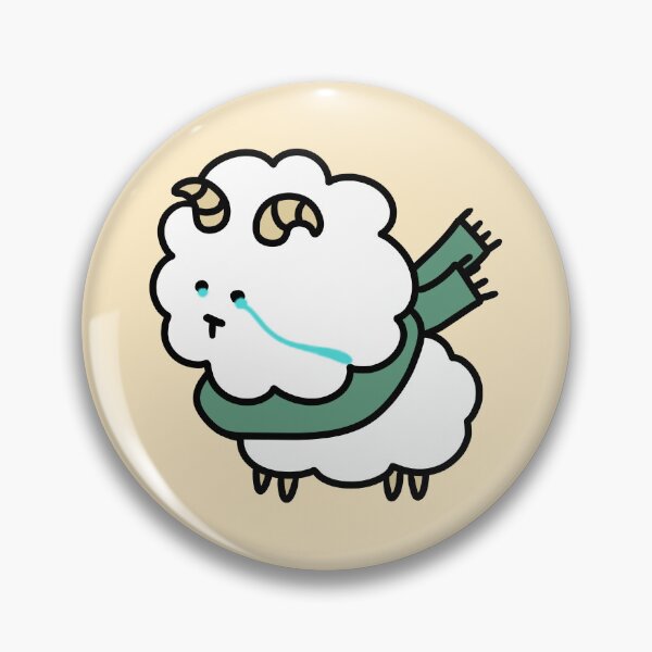 Item preview, Sad Fluffy Sheep wearing a Green Scarf designed and sold by ubborn.