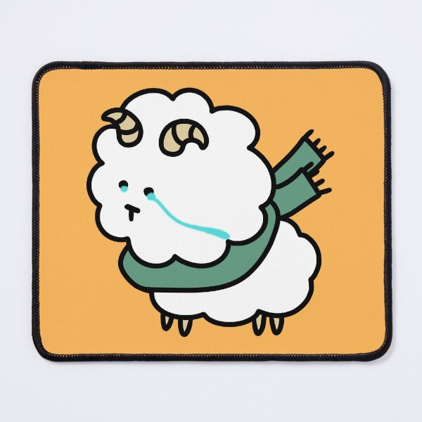 Item preview, Sad Fluffy Sheep wearing a Green Scarf designed and sold by ubborn.
