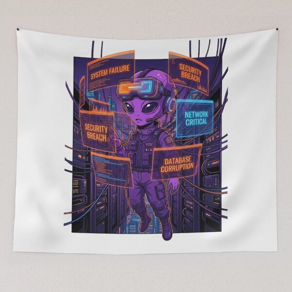 Item preview, Alien IT Support  Warning Zone designed and sold by KurtByteStudio.