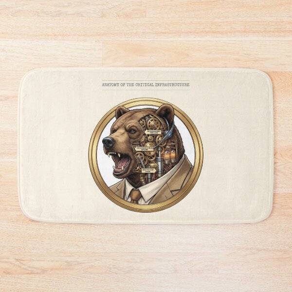 Item preview, Funny Bear Anatomy - Office Micromanagement Steampunk Art designed and sold by Top-Tier Thinking .