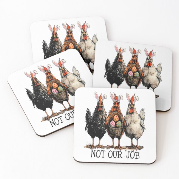 Item preview, Not Our Job PNG, Funny Easter Chicken PNG, Farmhouse Easter Shirt Design, Bunny Ear Chickens Homestead Humor Sublimation designed and sold by Jeffasmooren.