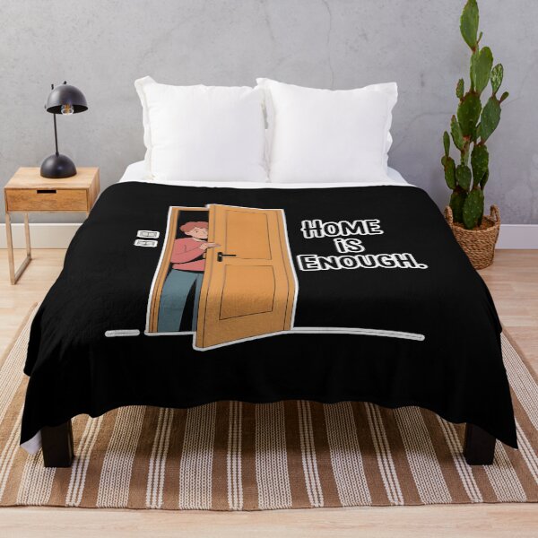 Item preview, Home Is Enough Shirt – Introvert Humor Minimalist Cozy Quote Tee designed and sold by ImaginedSpace7.
