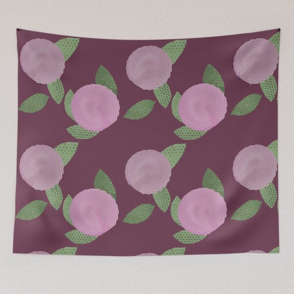 Item preview, Abstract Mums on Deep Mauve  designed and sold by JaygiesDesign.