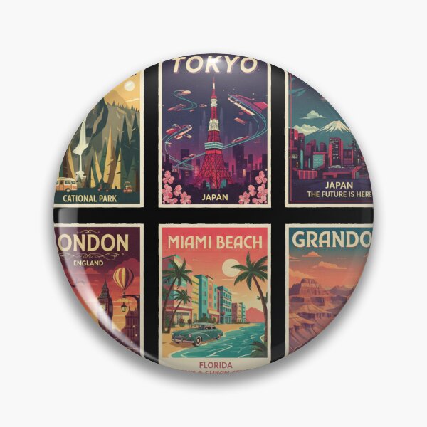 Item preview, Vintage Retro Travel Poster Collection - World Cities & National Parks designed and sold by freackly.