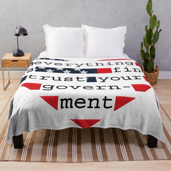 Item preview, Everything Is Fine Trust Your Government – Sarcastic Political Satire Meme Design designed and sold by Teetreasure2.
