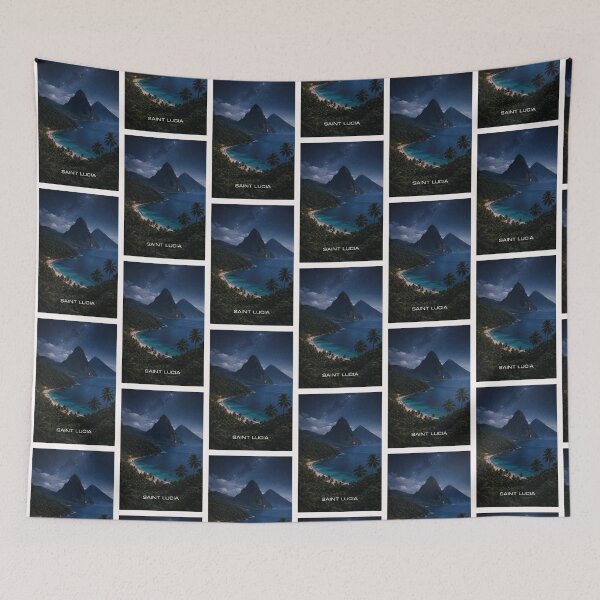 Item preview, Saint Lucia Travel Art designed and sold by Thistle-TShop.