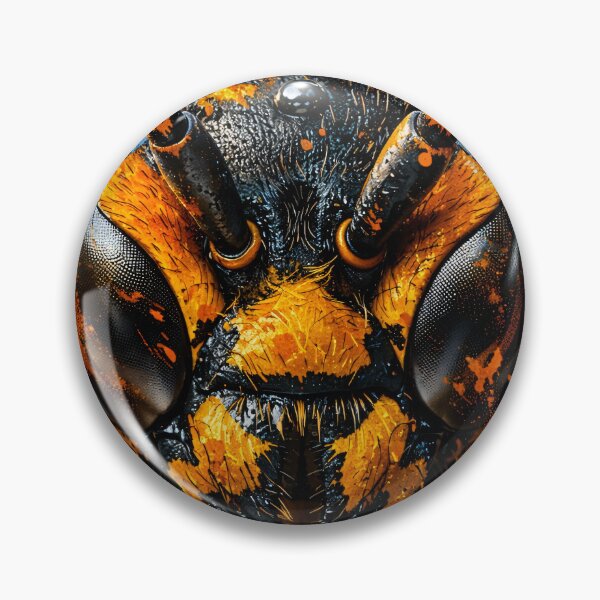 Item preview, Fiery Bumblebee Macro Splash Art designed and sold by Kaleidoscope Print.