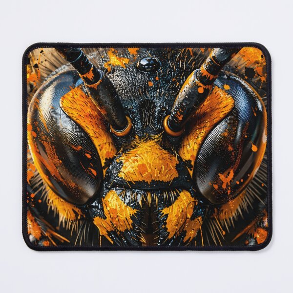 Item preview, Fiery Bumblebee Macro Splash Art designed and sold by Kaleidoscope Print.
