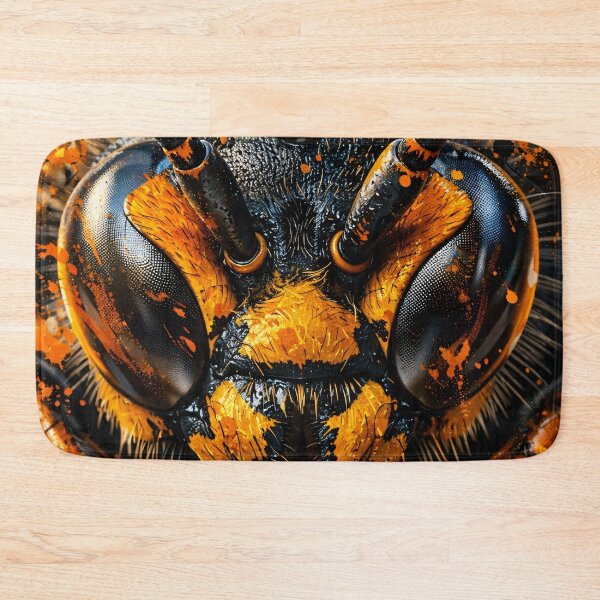 Item preview, Fiery Bumblebee Macro Splash Art designed and sold by Kaleidoscope Print.