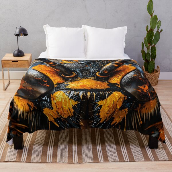 Item preview, Fiery Bumblebee Macro Splash Art designed and sold by Kaleidoscope Print.