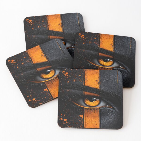 Item preview, Golden Eye Abstract Noir Portrait designed and sold by Kaleidoscope Print.