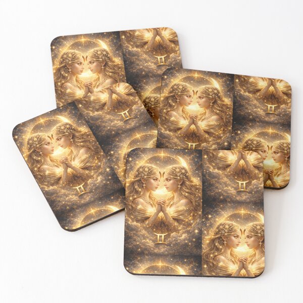 Item preview, Luxury Gemini Zodiac Sign – Celestial Twins Astrology Art designed and sold by Bonitivity Zodiacs.