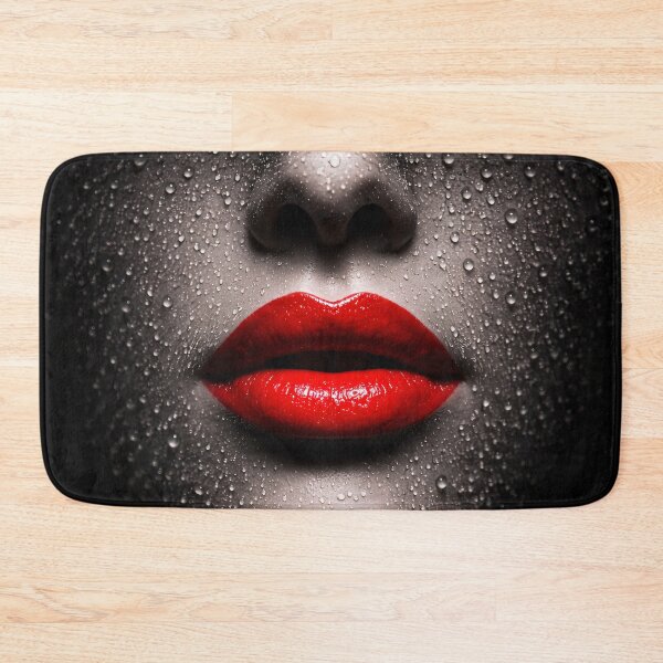 Item preview, Red Lips Noir Glam Portrait designed and sold by Kaleidoscope Print.