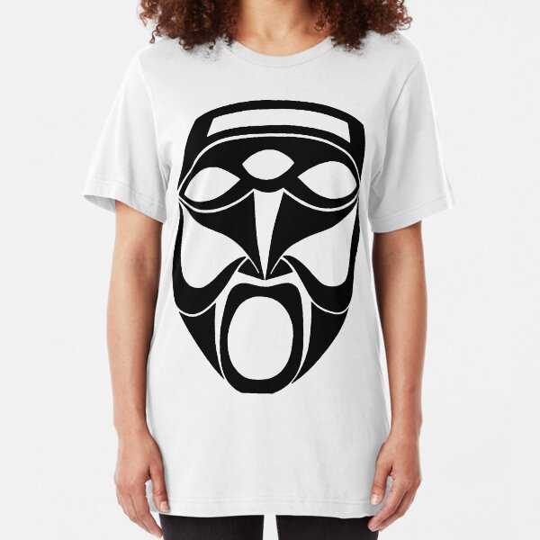 Maske Totem Weisheit Gott Slim Fit T-Shirt