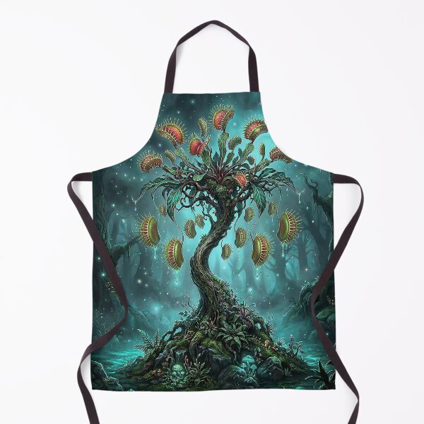 Item preview, Fantasy Forest Tree with Glowing Pitcher Blossoms designed and sold by Herzbaumatelier.