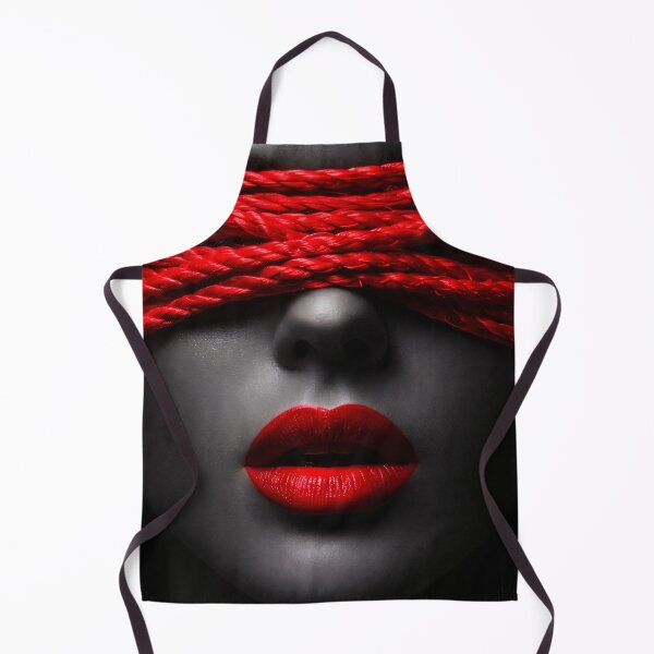 Item preview, Blindfolded Red Lips Noir Portrait designed and sold by Kaleidoscope Print.