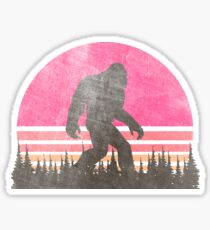 Vintage Distressed Bigfoot Shirt - Sasquatch Shirt - Bigfoot T-Shirts Sticker