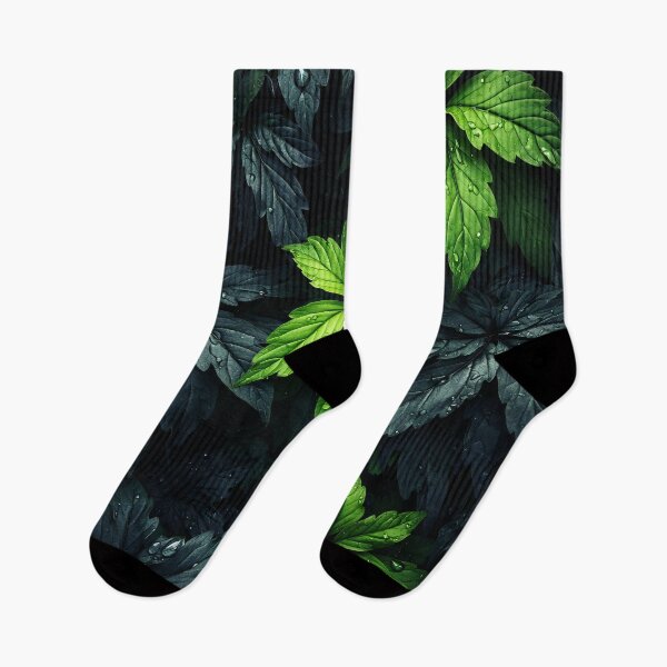 Item preview, Emerald Leaves Dark Botanical Pattern designed and sold by Kaleidoscope Print.