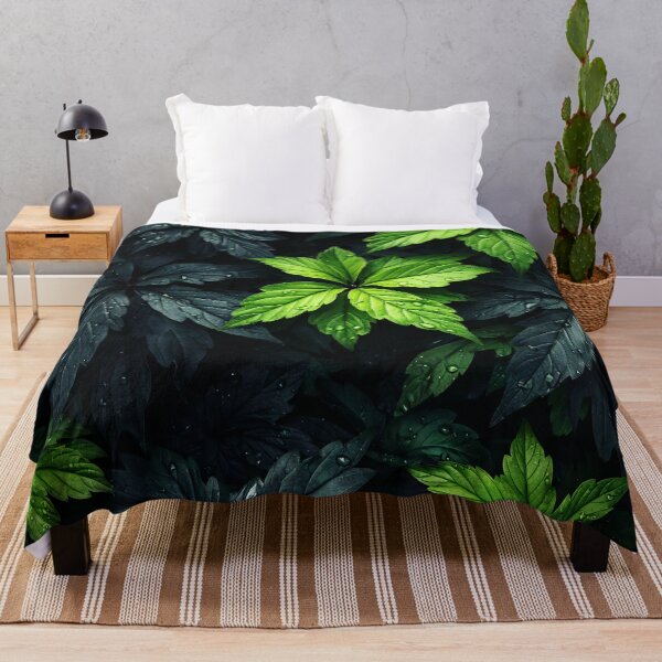 Item preview, Emerald Leaves Dark Botanical Pattern designed and sold by Kaleidoscope Print.