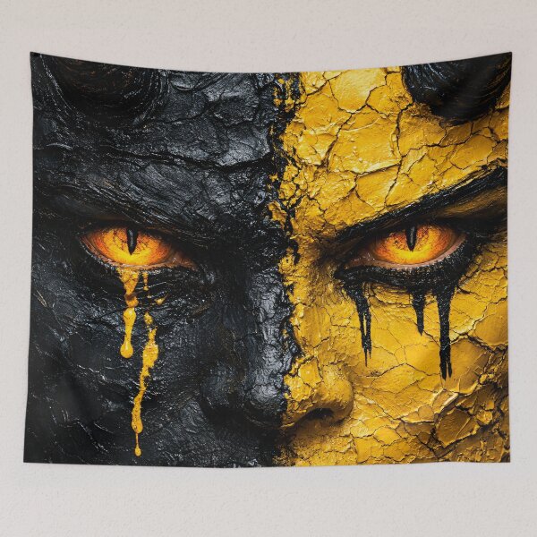 Item preview, Demonic Split Face Dark Fantasy Portrait designed and sold by Kaleidoscope Print.